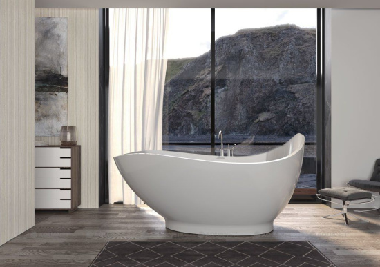 Ванна из искусственного камня Aquanet Grace V2 175x81 см. матовая