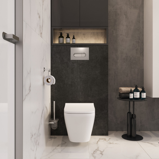 Инсталляция Vitra Integra 9856B003-7207 Square подвесной унитаз + кнопка