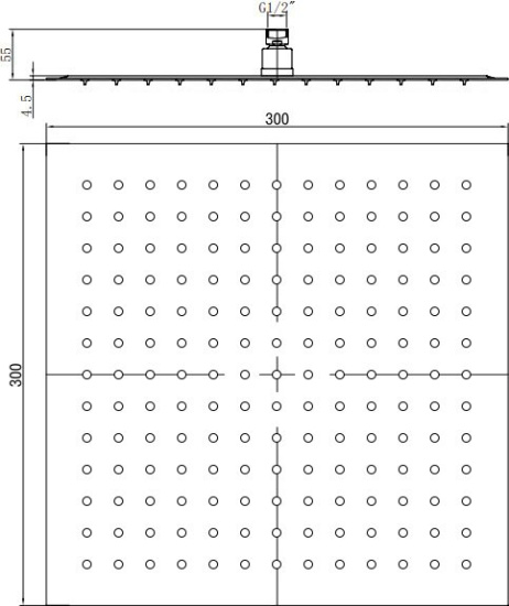 Верхний душ RGW Shower Panels SP-82-30