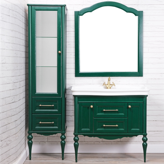 Пенал ValenHouse Эстетика 40 L зеленый, фурнитура бронза