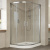 Душевой уголок Vegas Glass ZS-F 120*110 08 01 профиль глянцевый хром, стекло прозрачное