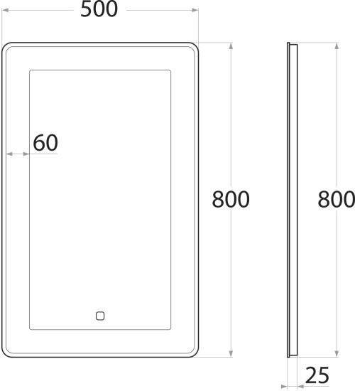 Мебель для ванной Art&Max Liberty R, 40, подвесная, Bianco Lucido