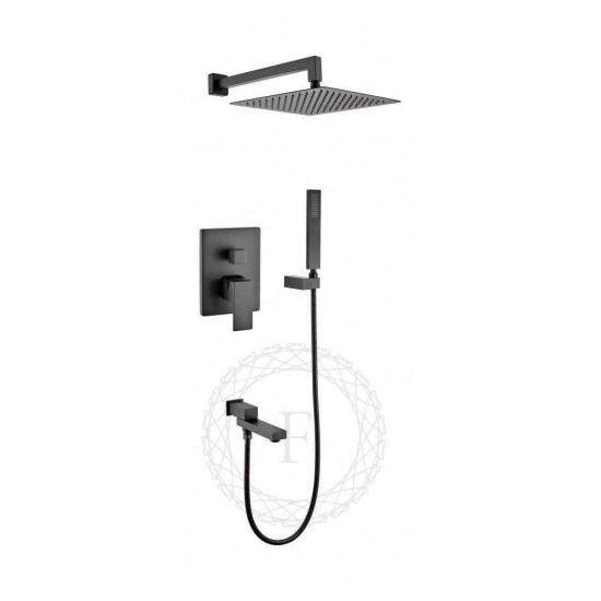 Душевая система Filarete Fing FL1040BL, черный