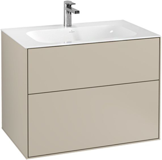 Мебель для ванной Villeroy & Boch Finion 80 sand matt lacquer, с настенным освещением