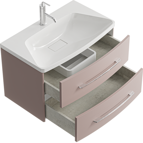 Тумба с раковиной Aqwella 5 stars Neringa 80 пепельная роза
