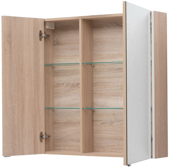 Зеркало-шкаф Aquanet Августа 90 дуб сонома