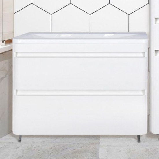 Мебель для ванной Style Line Атлантика 100 Люкс Plus, напольная, белая