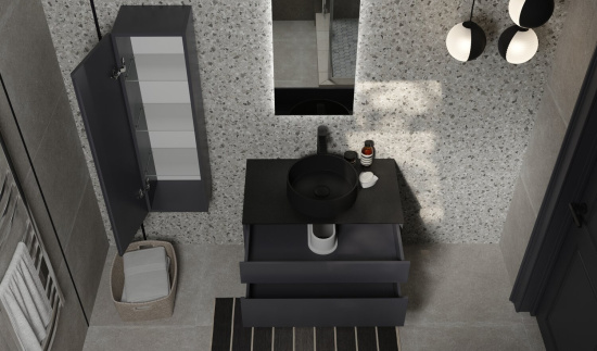 Мебель для ванной Raval Decent 80 антрацит