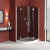 Душевой уголок Vegas Glass AFS-F LUX 110*90 01 07 R, профиль белый, стекло графит