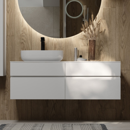 Мебель для ванной Raval Decent 120 белая глянцевая
