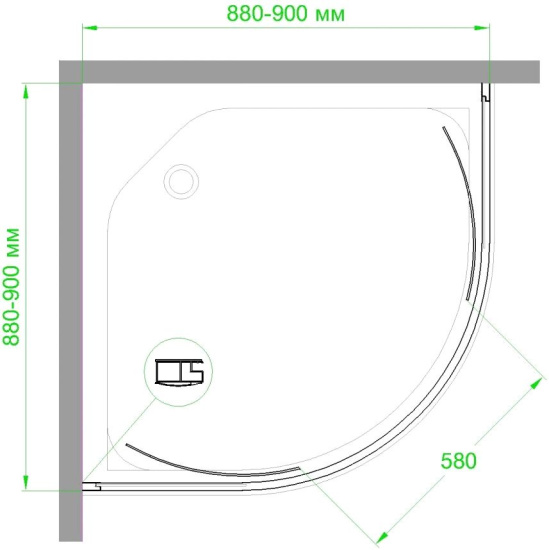 Душевой уголок Royal Bath HKD RB100HKD-T-BL 100x100