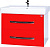 Тумба для комплекта Bellezza Рокко 80 подвесная красная 2 ящика