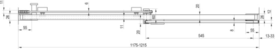 Душевая дверь в нишу Ravak MSD2-120 R Transparent, профиль хром