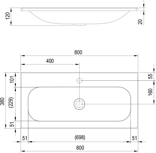 Мебель для ванной Ravak Ring 80 серая