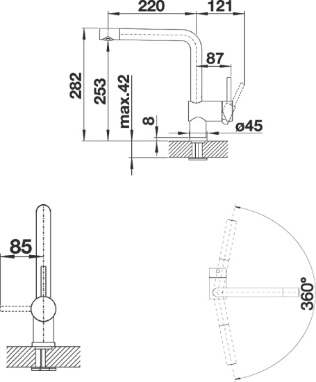 Смеситель для кухни Blanco Linus 525806
