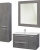 Тумба с раковиной Bellezza Луиджи 90 L, серая, подвесная Тумба с раковиной Bellezza Луиджи 90 L, серая, подвесная