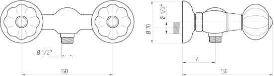Смеситель для душа Migliore Olivia 19030 декоративное золото