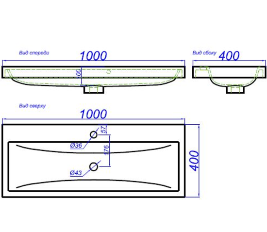 Тумба с раковиной Aqwella 5 stars Empire 100 белая