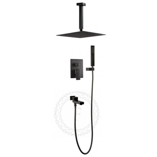 Душевая система Filarete Fing FL1042BG, графит