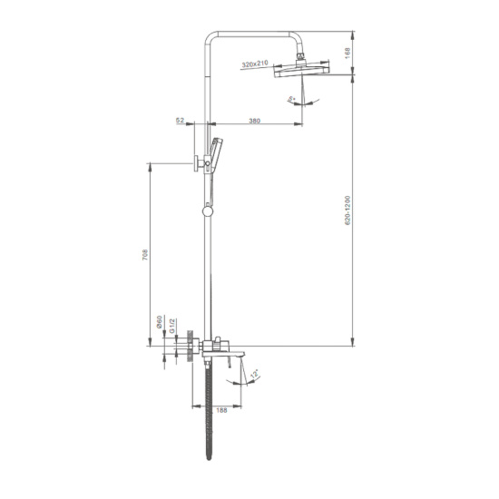 Душевая стойка Splenka S01.24