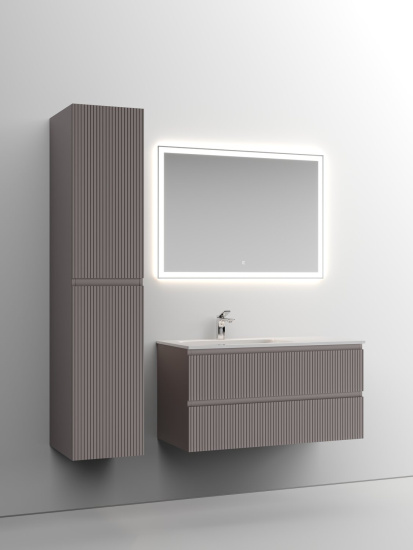 Тумба с раковиной Sancos Snob T 100 Doha Soft левая SNT100LSM, подвесная