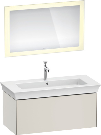 Тумба с раковиной Duravit White Tulip 105 скандинавский белый шелковисто-матовый