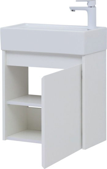 Тумба с раковиной Aquanet Nova Lite 50 белый глянец