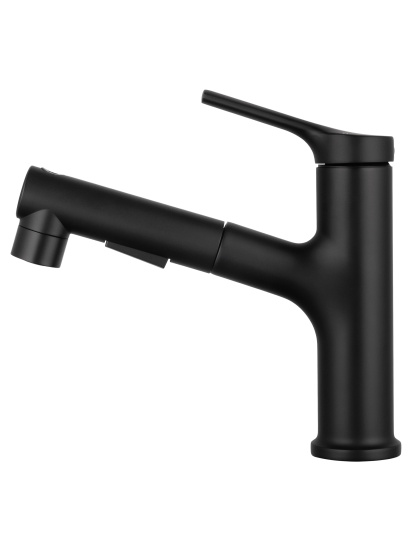 Смеситель для раковины Wonzon & Woghand WW-A40862-MB с выдвижным изливом