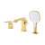 Смеситель на борт ванны Raglo R02.31.03 сатин золотой