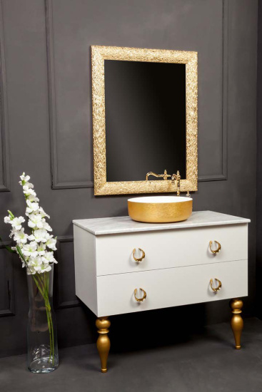 Зеркало Armadi Art NeoArt Linea 75x95 золото, с подсветкой