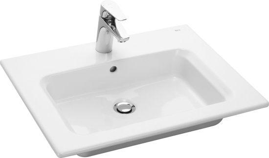 Тумба с раковиной Roca The Gap 60, 2 ящика, белый глянец