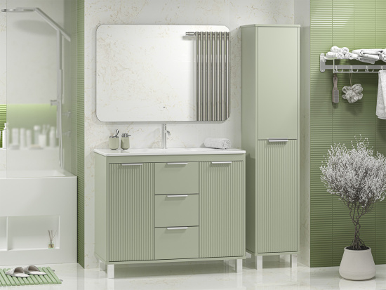 Тумба с раковиной Brevita Risacca Pistachio 100