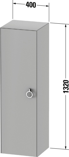 Шкаф Duravit White Tulip WT1333L7736 американский орех, белый шелковисто-матовый