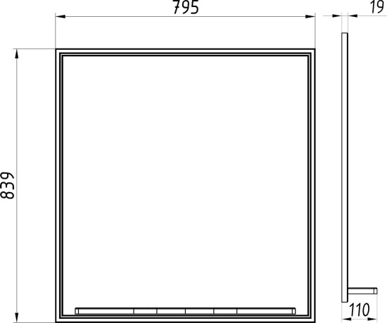 Мебель для ванной ASB-Woodline Монте 80 бежевая