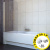 Шторка на ванну Koller Pool Waterfall Line QP93 L Chrome Clear + набор в подарок