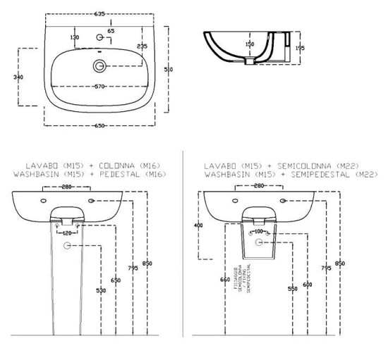 Раковина Hidra Ceramica My M15