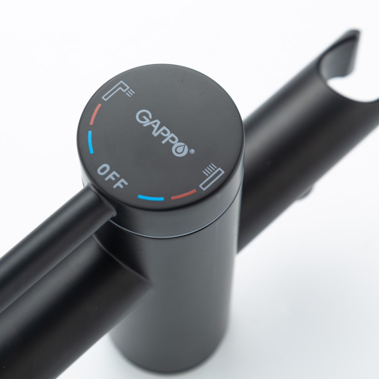 Напольный смеситель для ванны Gappo G3006-6, черный