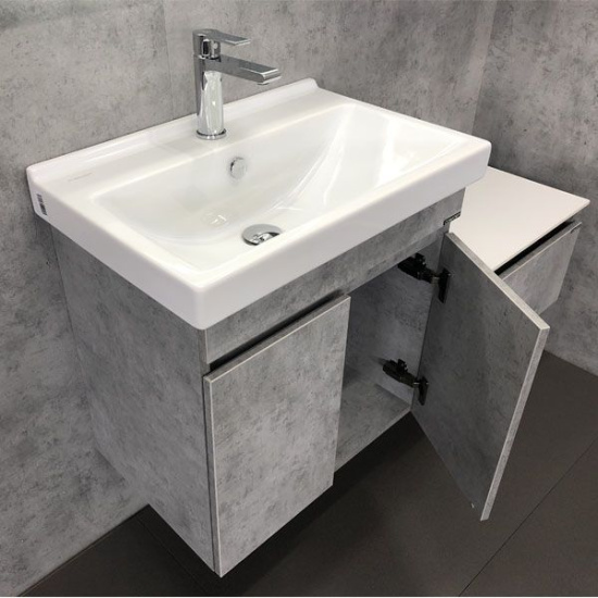 Мебель для ванной Comforty Осло 60, подвесная, бетон светлый