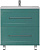 Тумба с раковиной Misty Марта 80 напольная, бирюзовая