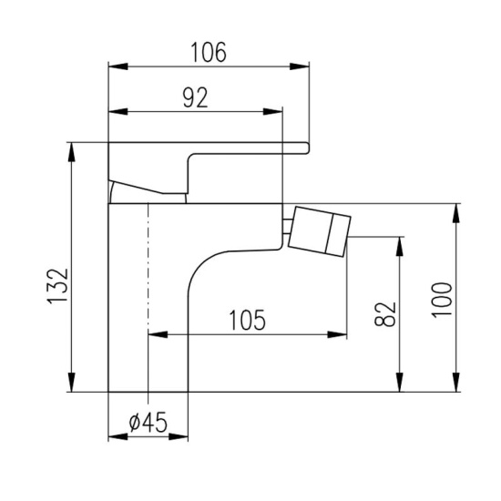Смеситель для биде Rav Slezak Vltava VT445.5KCB, белый/хром