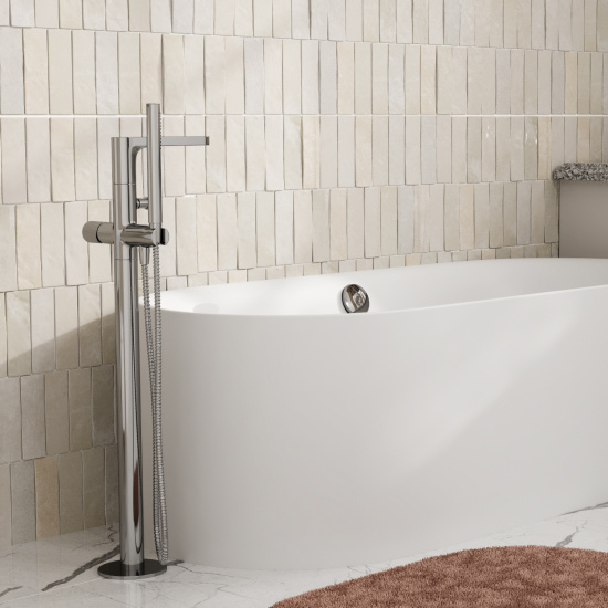 Напольный смеситель для ванны Wasserkraft Mosel 4621 хром