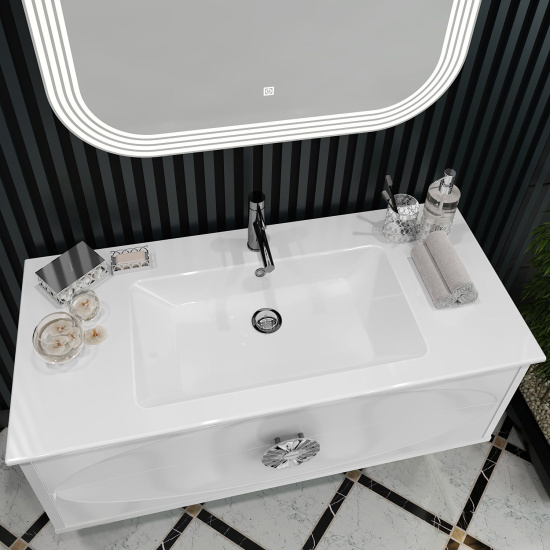 Тумба с раковиной Opadiris Ибица 120 подвесная, фурнитура хром