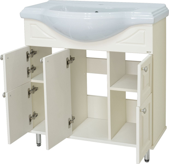 Тумба с раковиной Misty Жардин 85 светло-бежевая