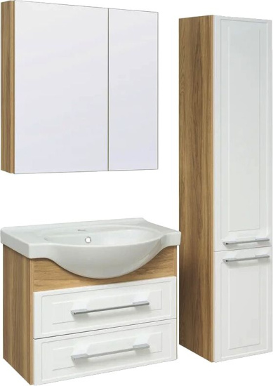 Зеркало-шкаф Runo Дублин 70, дуб