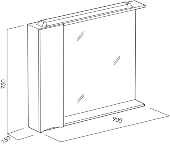 Зеркало BelBagno Marino 90 L