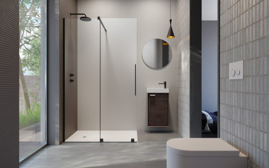 Душевая перегородка Radaway Furo Black Walk-in 140 L