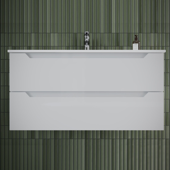 Мебель для ванной Sancos Norma 2.0 100 белый глянец