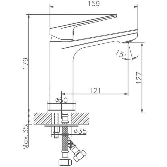 Смеситель для раковины Haiba HB10533-3 пепельный