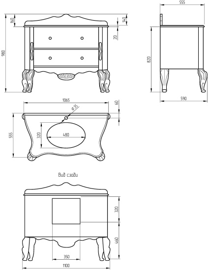 Мебель для ванной Migliore Virginia 110 lacatto bianco
