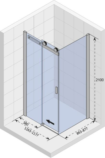 Душевой уголок Riho Baltic B203 117x87 см